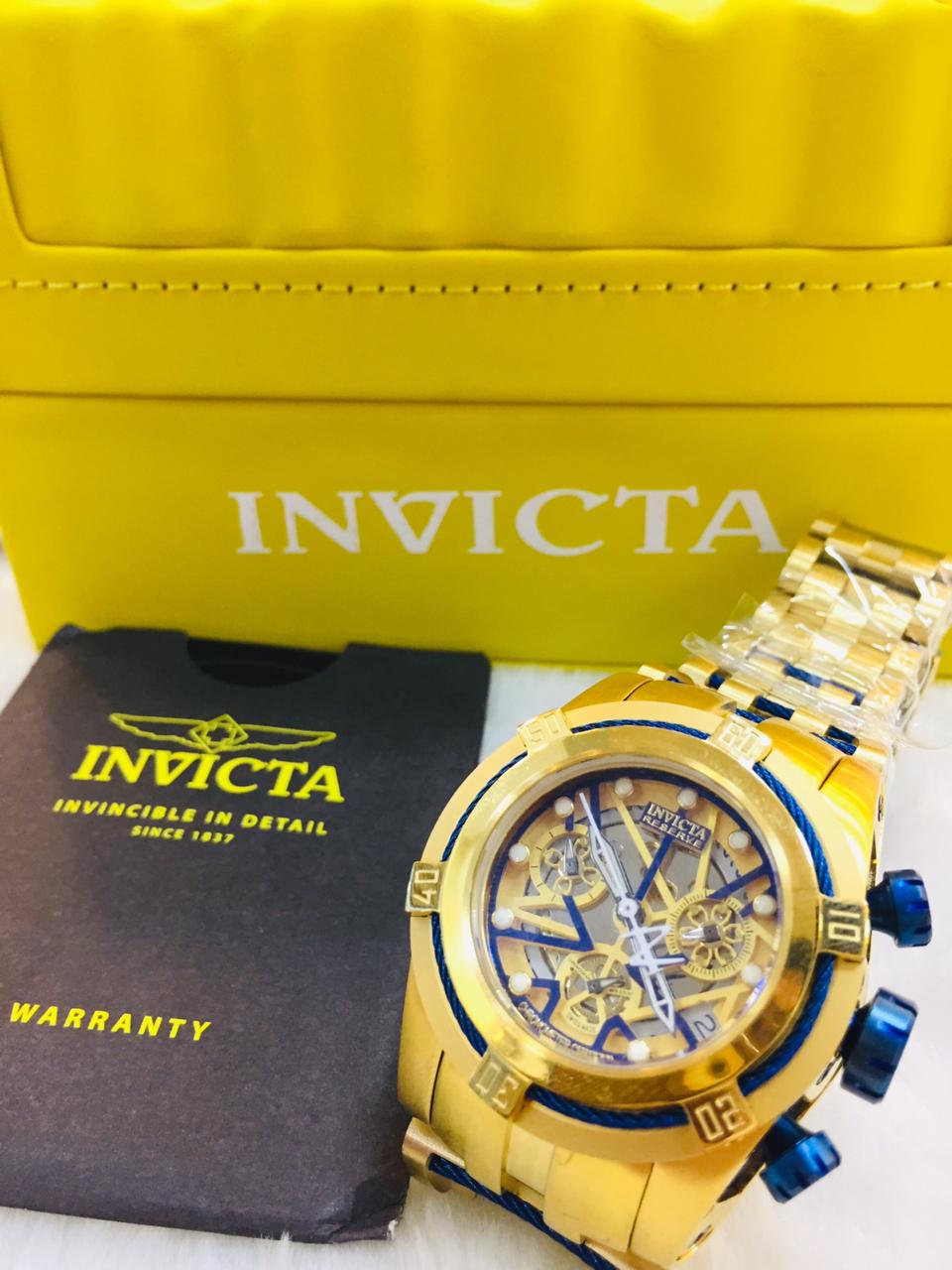 relogio invicta original zeus dourado